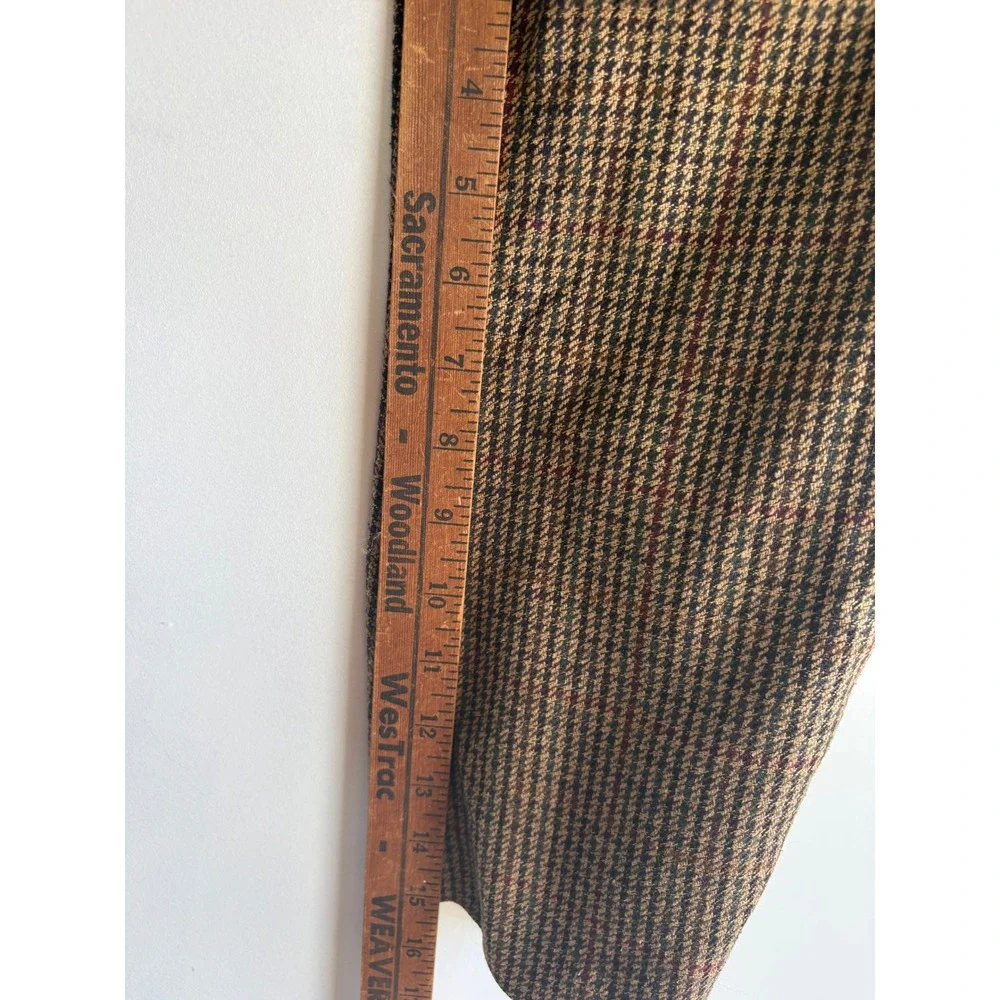 VTG Ralph Lauren Mens 40R Silk Wool Blazer Brown Houndstooth Sport Coat Canada